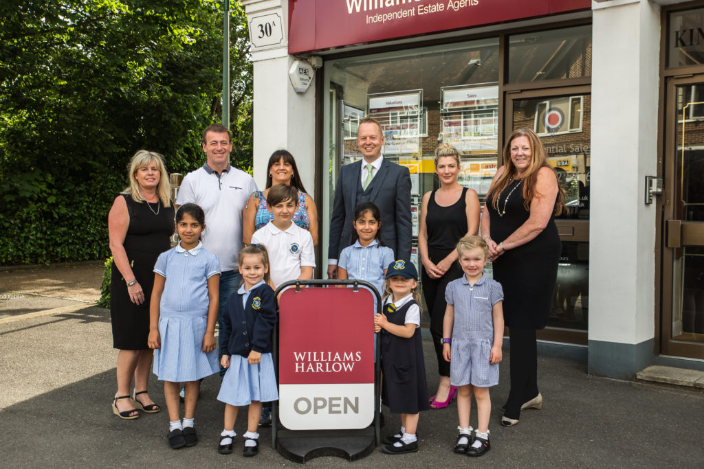 Team at Williams Harlow Estate Agents in Cheam, sponsors of Westbourne Primary School's Summer Fair.